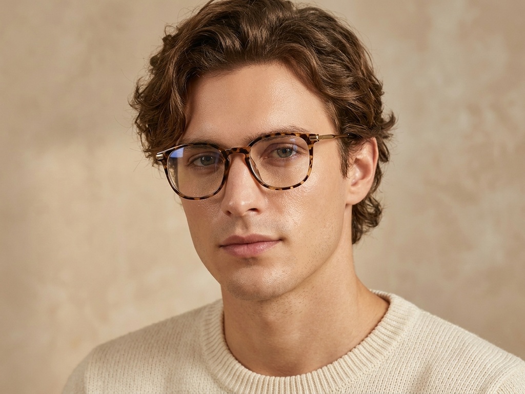 BS0218-0361_Tortoiseshell_Oval_Titanium_Glasses_corner-tryon_male