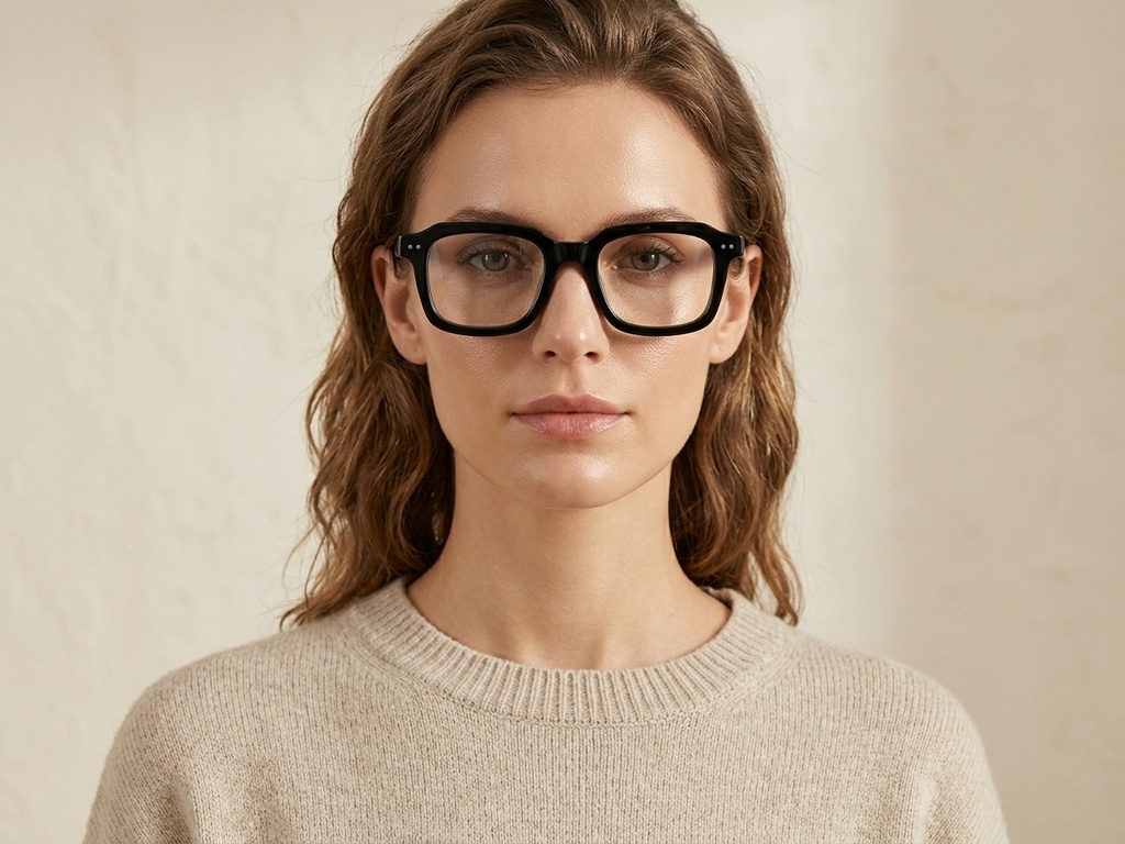 BS0218-0363_Grey_Rectangular_Acetate_Glasses_corner-tryon_female