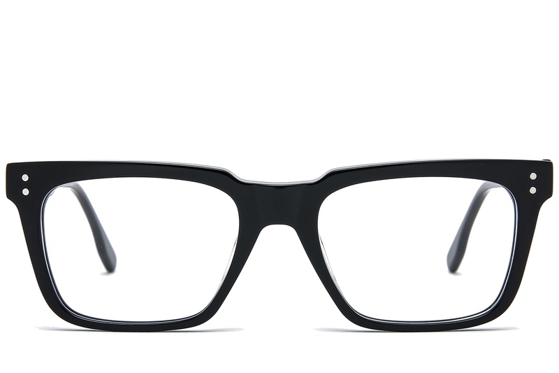 BS0218-0370_Black_Rectangular_Acetate_Glasses-front