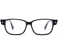 BS0218-0378_Black_Rectangular_Acetate_Glasses_front