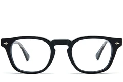 BS0218-0386_Black_Oval_Acetate_Glasses_front