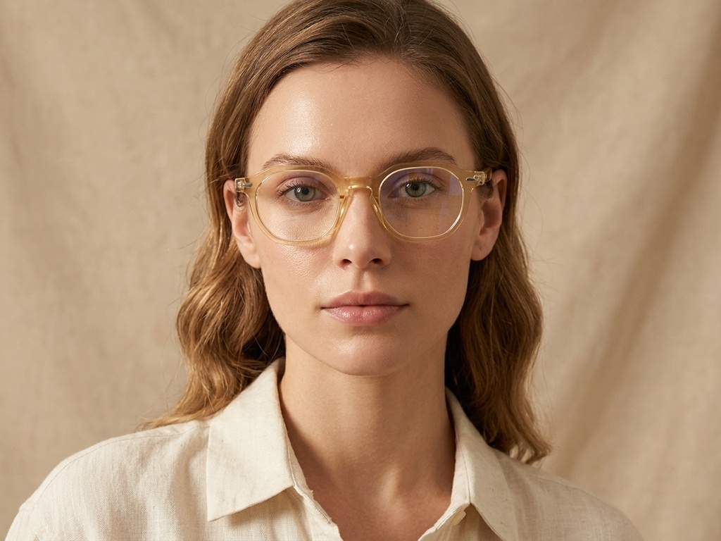 BS0218-0397_Yellow_Oval_Acetate_Glasses_corner-tryon_female