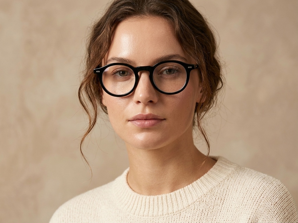 BS0218-0398_Black_Round_Acetate_Glasses-tryon_female