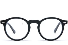 BS0218-0398_Black_Round_Acetate_Glasses_front