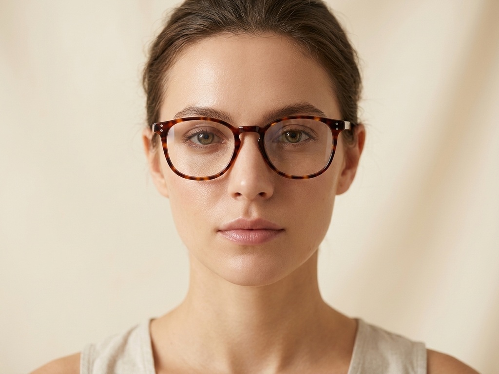 Gafas ovaladas de acetato de carey n.° BS0218-0404