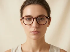 Gafas ovaladas de acetato de carey n.° BS0218-0404