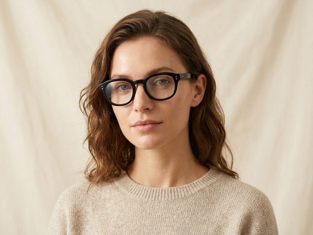 BS0218-0406_Black_Oval_Acetate_Glasses-tryon_female