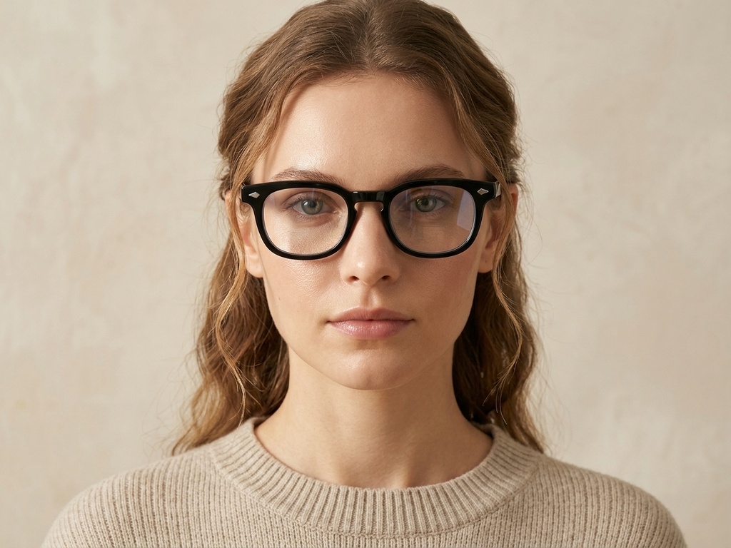 BS0218-0410_Black_Rectangular_Acetate_Glasses-tryon_female