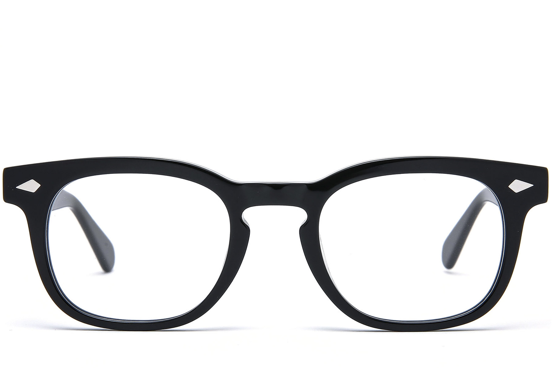 BS0218-0410_Black_Rectangular_Acetate_Glasses_front