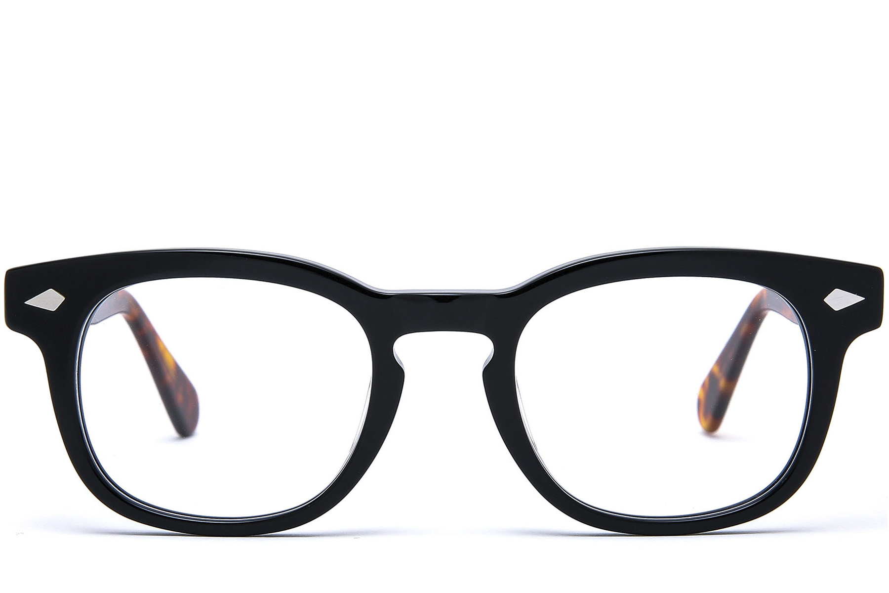 BS0218-0414_Black_Rectangular_Acetate_Glasses_front
