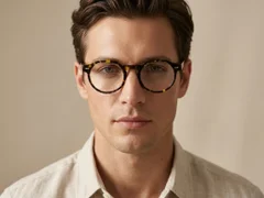 Oval Tortoiseshell Acetate Glasses #BS0218-0423