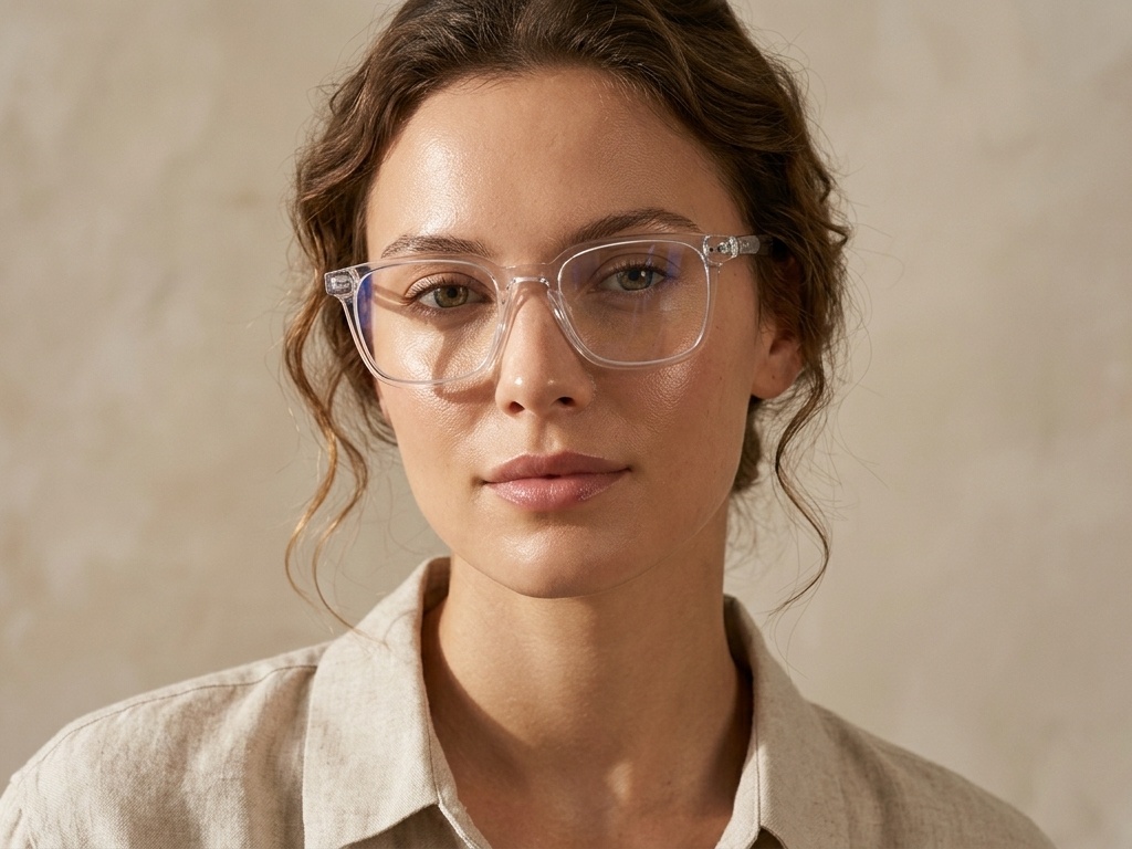 BS0218-0435_Transparent_Rectangular_Acetate_Glasses_corner-tryon_female