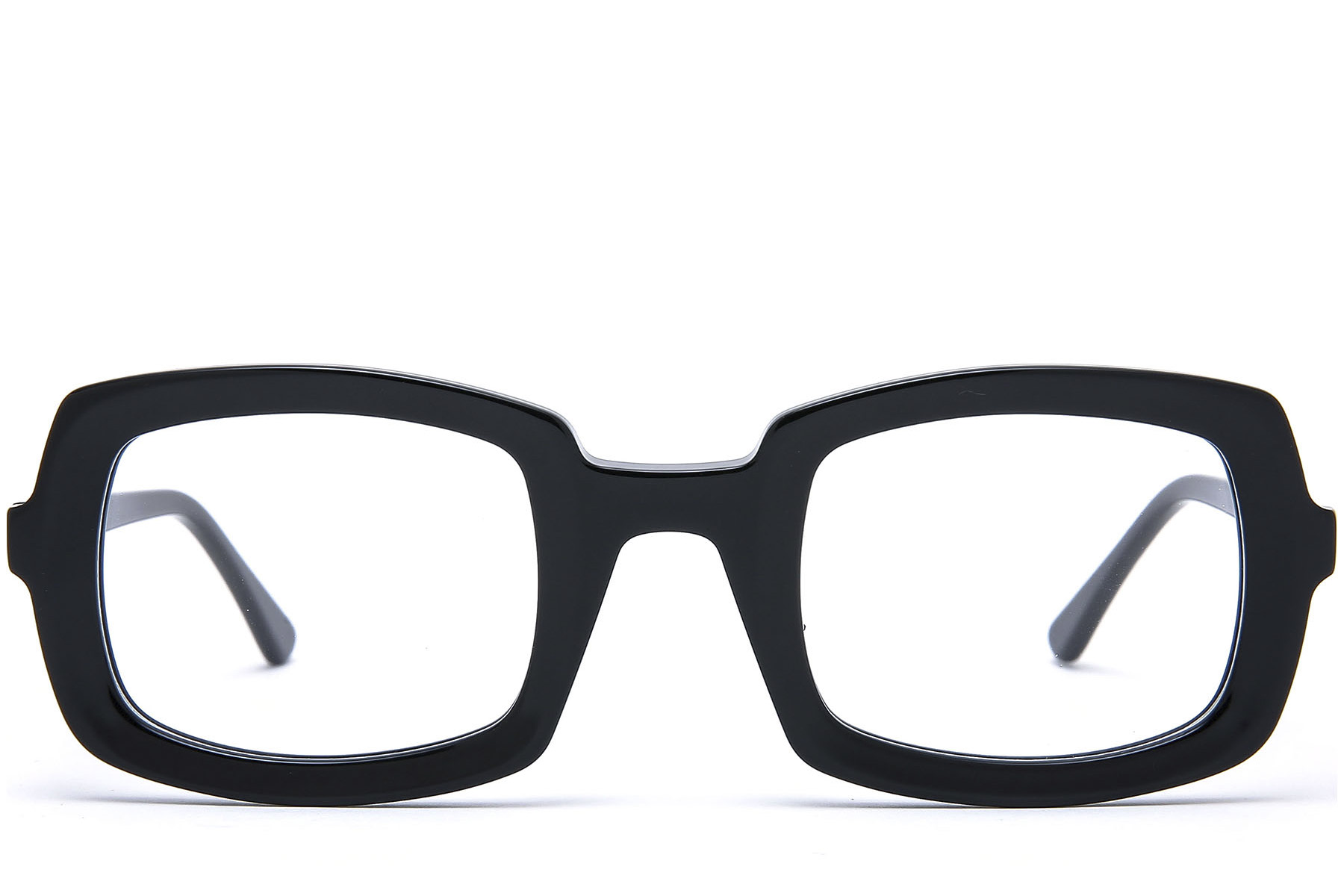 BS0218-0438_Black_Rectangular_Acetate_Glasses_front
