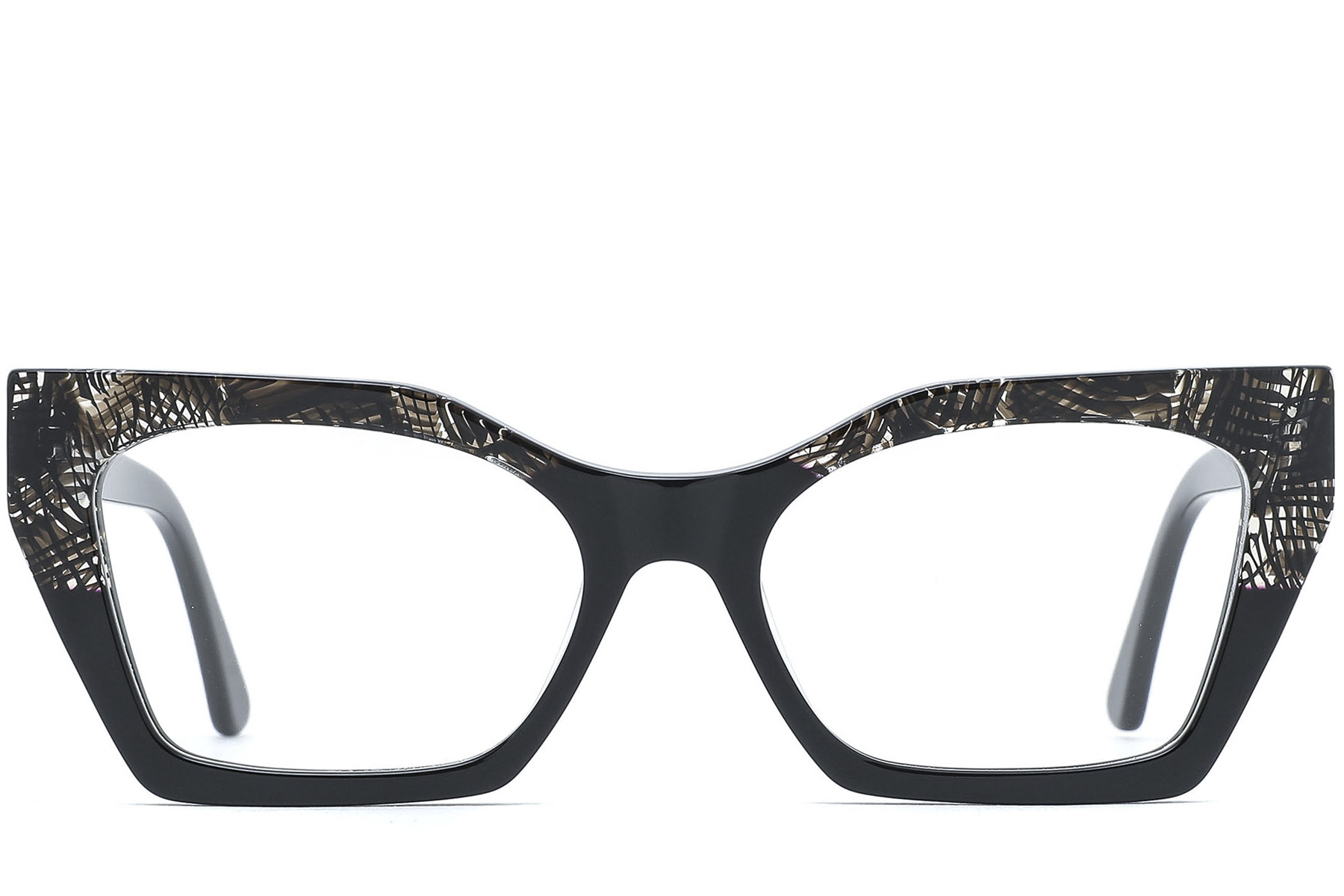 BS0218-0460_Black_Butterfly_Acetate_Glasses_front