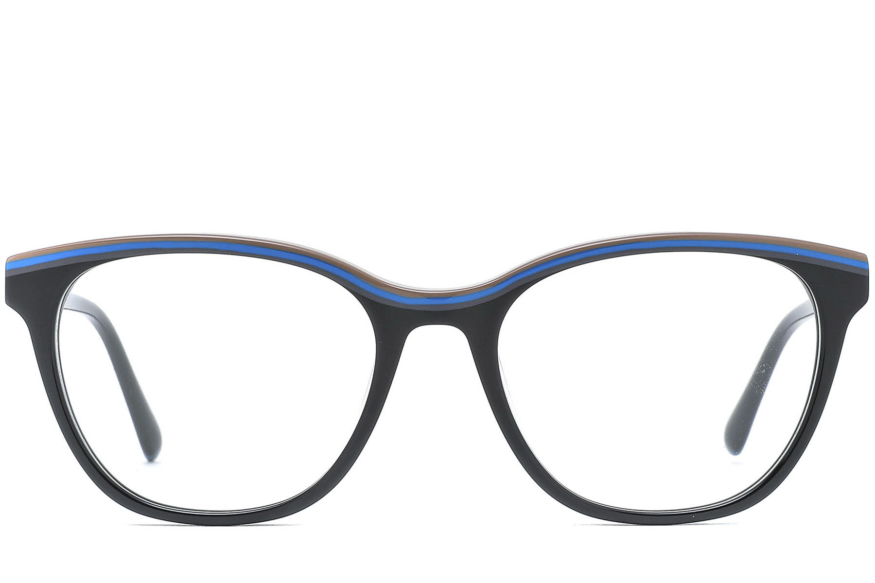 BS0218-0464_Black_Oval_Acetate_Glasses_front