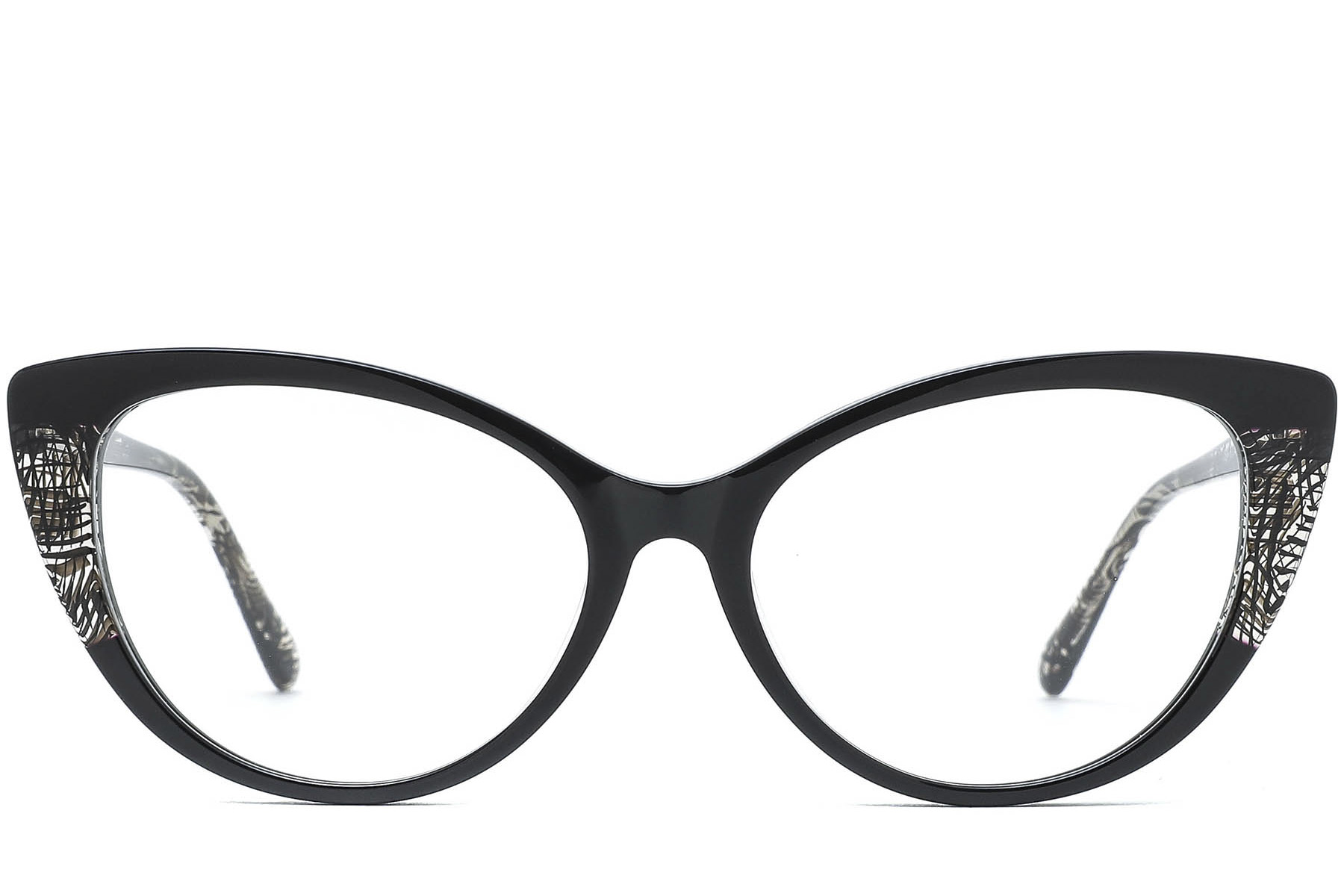 BS0218-0468_Black_Butterfly_Acetate_Glasses_front