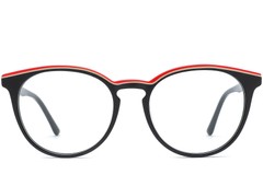 BS0218-0492_Black_Round_Acetate_Glasses_front