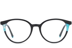 BS0218-0496_Black_Round_Acetate_Glasses_front