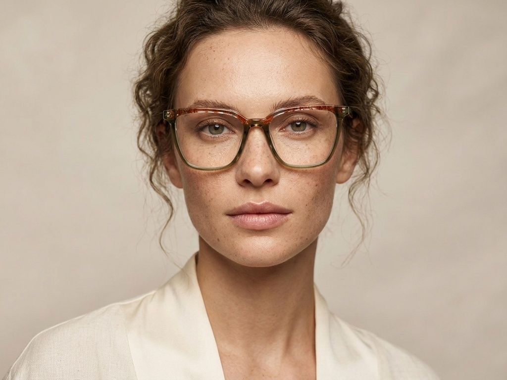 BS0218-0503_Green_Rectangular_Acetate_Glasses_corner-tryon_female