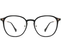 BS0406-0001_Black_Oval_Metal_Glasses_front