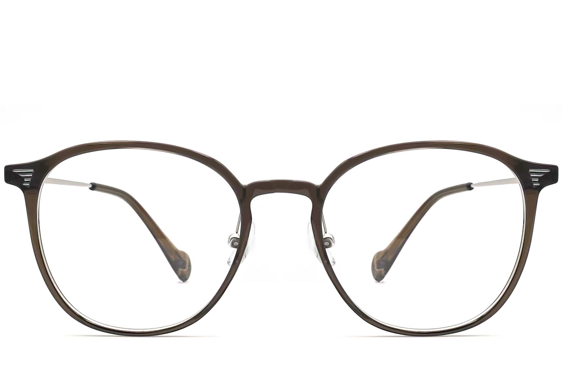 BS0406-0003_Brown_Oval_Metal_Glasses_front
