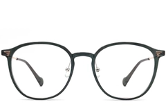 BS0406-0004_Green_Oval_Metal_Glasses_front