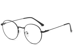 Oval Black Metal Glasses #BS0406-0005