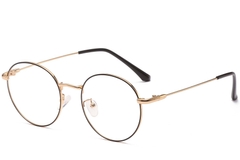 Oval Golden Metal Glasses #BS0406-0006