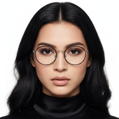 BS0406-0007_Silver_Oval_Metal_Glasses_model