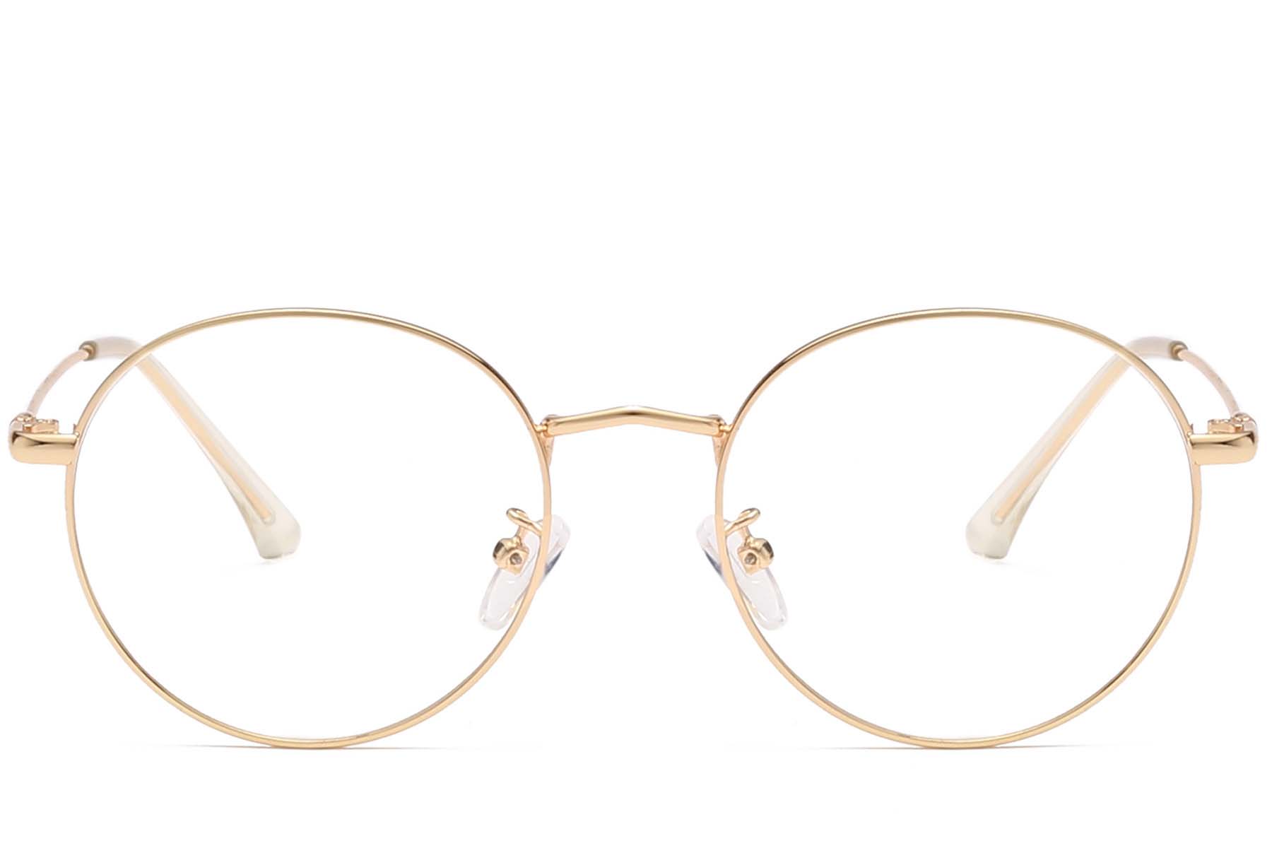 BS0406-0008_Golden_Oval_Metal_Glasses_front