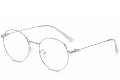 Gafas ovaladas de metal plateado #BS0406-0009