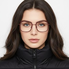 BS0406-0011_Red_Rectangular_Metal_Glasses_model