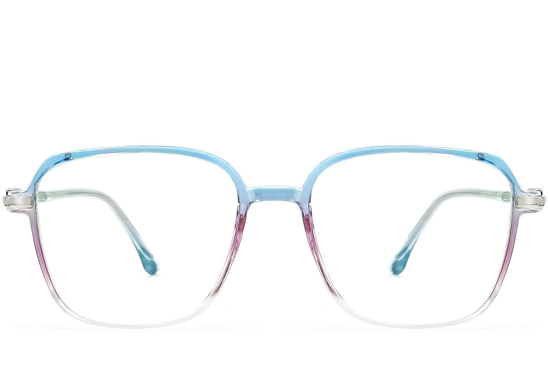 BS0406-0016_Blue_Rectangular_TR90_Glasses_front