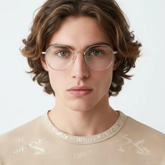 Gafas geométricas de metal dorado #BS0406-0018