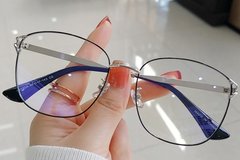 BS0406-0024_Black_Rectangular_TR90_Glasses_front