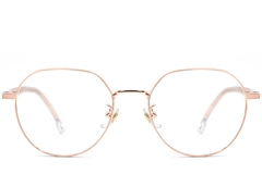 BS0406-0026_Pink_Geometric_Metal_Glasses_front