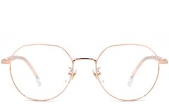BS0406-0026_Pink_Geometric_Metal_Glasses_front