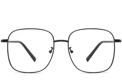 BS0406-0032_Black_Rectangular_Metal_Glasses_front
