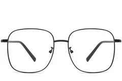 BS0406-0032_Black_Rectangular_Metal_Glasses_front