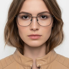 Rectangular Black Metal Glasses #BS0406-0032