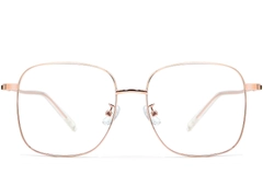 BS0406-0033_Pink_Rectangular_Metal_Glasses_front