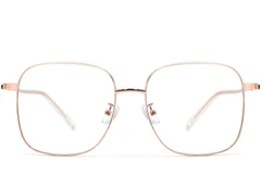 BS0406-0033_Pink_Rectangular_Metal_Glasses_front