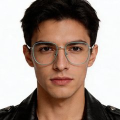 BS0406-0034_Green_Rectangular_Metal_Glasses_model