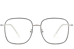 BS0406-0035_Black_Rectangular_Metal_Glasses_front