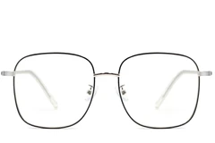 BS0406-0035_Black_Rectangular_Metal_Glasses_front