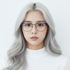 BS0406-0036_Black_Semi-rimless_Metal_Glasses_model