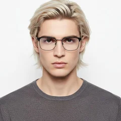 BS0406-0037_Grey_Semi-rimless_Metal_Glasses_model