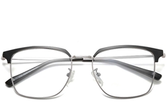 BS0406-0038_Silver_Semi-rimless_Metal_Glasses_front