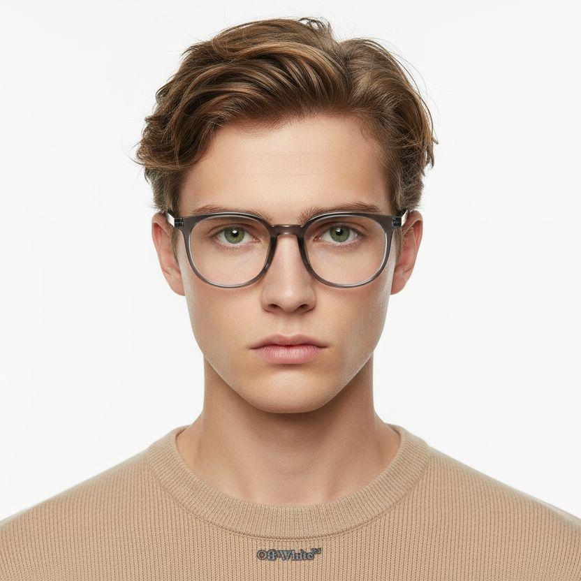 Ovale graue TR90-Brille #BS0406-0041