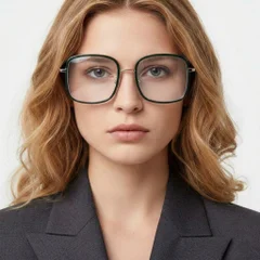 BS0406-0045_Green_Rectangular_TR90_Glasses_model
